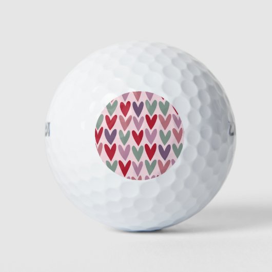 Herzen Muster 1 Golfball (Vorderseite)
