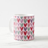 Herzen Muster 1 Kaffeetasse (Vorderseite Links)
