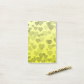 Herzen Muster 22 Post-it Klebezettel (Auf Schreibtisch)