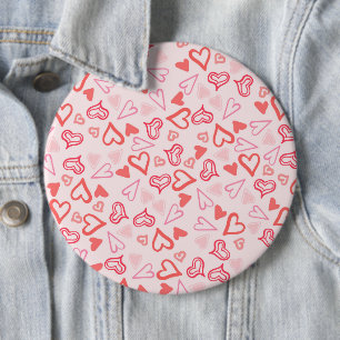 Herzen Muster 23 Button