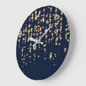 Herzen Muster 23 Große Wanduhr (Winkel)