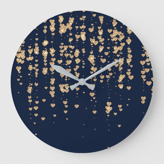 Herzen Muster 23 Große Wanduhr (Vorderseite)