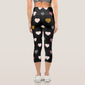 Herzen Muster 30 Capri Leggings (Rückseite)