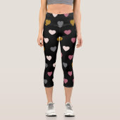 Herzen Muster 30 Capri Leggings (Vorderseite)