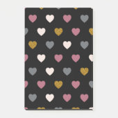 Herzen Muster 30 Post-it Klebezettel (Vorderseite)