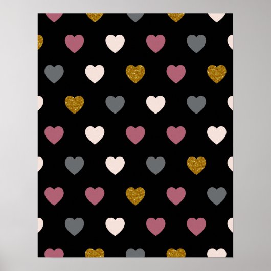 Herzen Muster 30 Poster (Vorne)