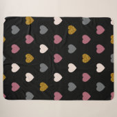 Herzen Muster 30 Sherpadecke (Vorderseite (Horizontal))