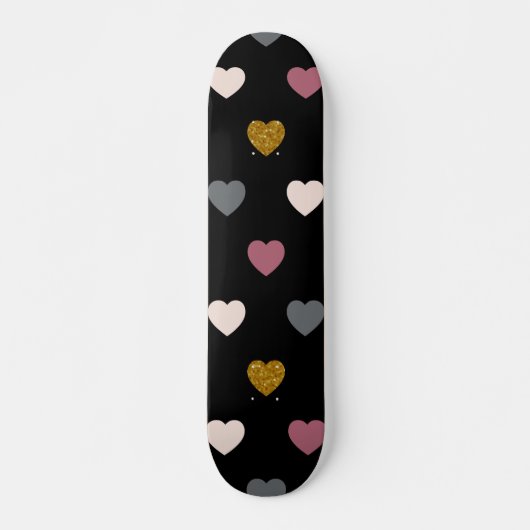 Herzen Muster 30 Skateboard (Vorne)