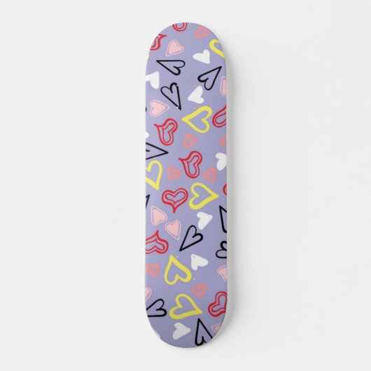 Herzen Muster 31 Skateboard (Vorne)