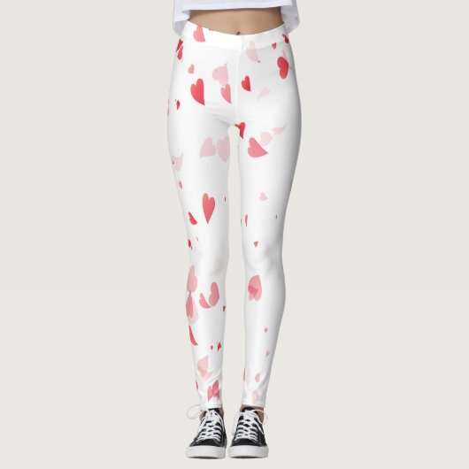 Herzen Muster 33 Leggings (Vorderseite)