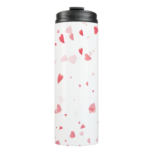 Herzen Muster 33 Thermosbecher (Vorderseite)