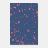 Herzen Muster 40 Post-it Klebezettel (Vorderseite)