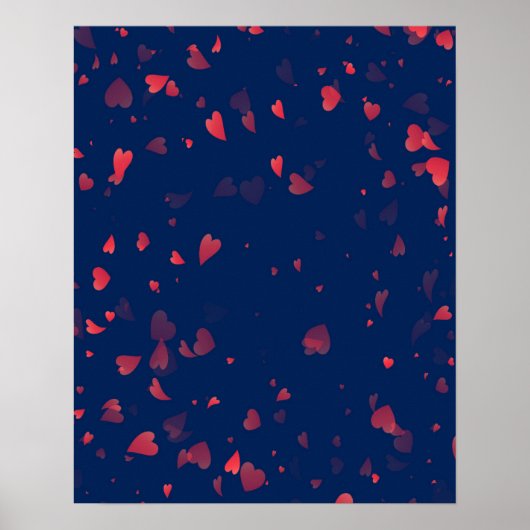 Herzen Muster 40 Poster (Vorne)