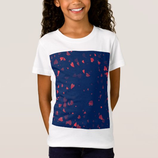 Herzen Muster 40 T-Shirt (Vorderseite)