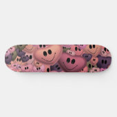 Herzen Muster Ästhetik Skateboard (Horizontal)