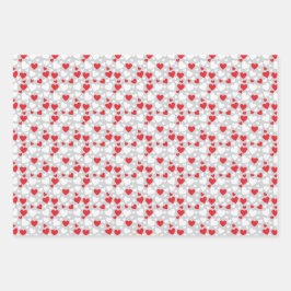 Herzen Muster individuelle Hintergründe Geschenkpa Geschenkpapier Set