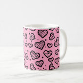 Herzen Muster - Inspiriert vom Valentinstag Kaffeetasse (VorderseiteRechts)