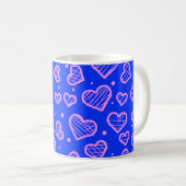Herzen Muster - Inspiriert vom Valentinstag Kaffeetasse (VorderseiteRechts)