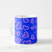 Herzen Muster - Inspiriert vom Valentinstag Kaffeetasse (Vorderseite Links)