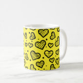 Herzen Muster - Inspiriert vom Valentinstag  Kaffeetasse (VorderseiteRechts)