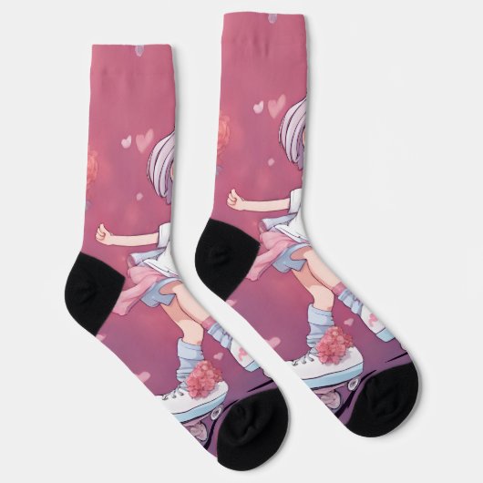Herzen-Muster Socken (Rechts)