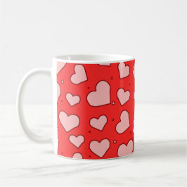 Herzen Nahtloses Muster  Kaffeetasse
