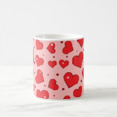 Herzen Nahtloses Muster  Kaffeetasse (Mittel)
