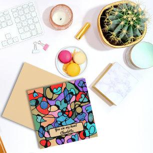 HERZEN NEUROGRAPHISCHE DIGITALE Aquarelle Karte