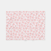 Herzen Pale Pinkcute Fleecedecke (Vorderseite (Horizontal))
