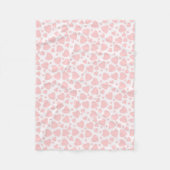Herzen Pale Pinkcute Fleecedecke (Vorderseite)