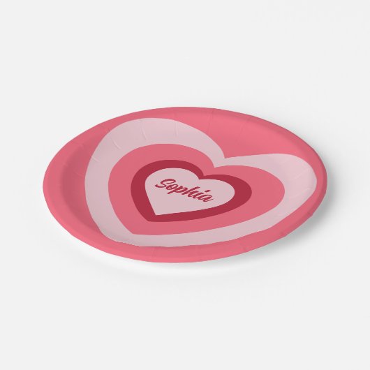 HERZEN PAPPTELLER (Schrägansicht)