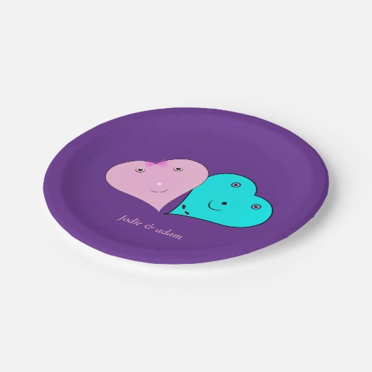 HERZEN PAPPTELLER (Schrägansicht)