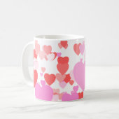 Herzen - Personalizable Kaffeetasse (Vorderseite Links)