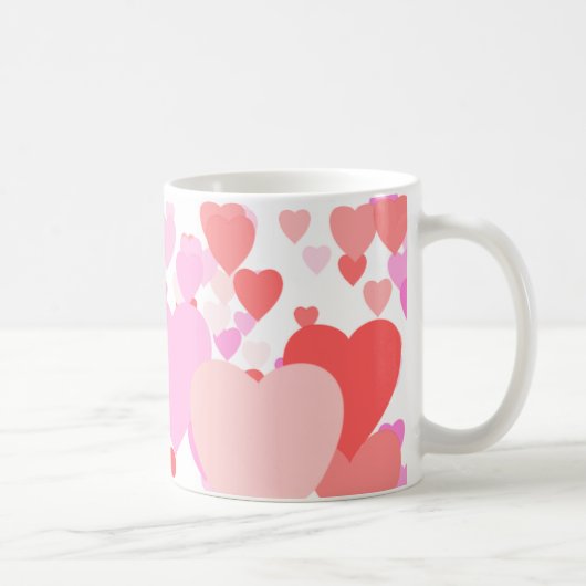 Herzen - Personalizable Kaffeetasse (Rechts)