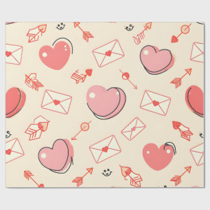 Herzen Pfeile Buchstaben Valentinstag Geschenkpapi Geschenkpapier