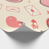 Herzen Pfeile Buchstaben Valentinstag Geschenkpapi Geschenkpapier (Ecke)