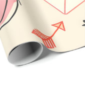 Herzen Pfeile Buchstaben Valentinstag Geschenkpapi Geschenkpapier (Rolleneckpunkt)