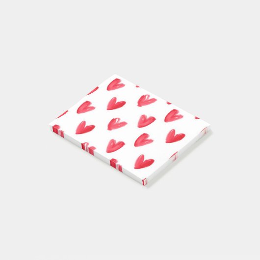 Herzen Post-it Klebezettel (angewinkelt)