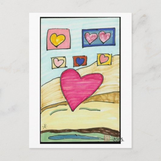 Herzen, Postkarte (Vorderseite)
