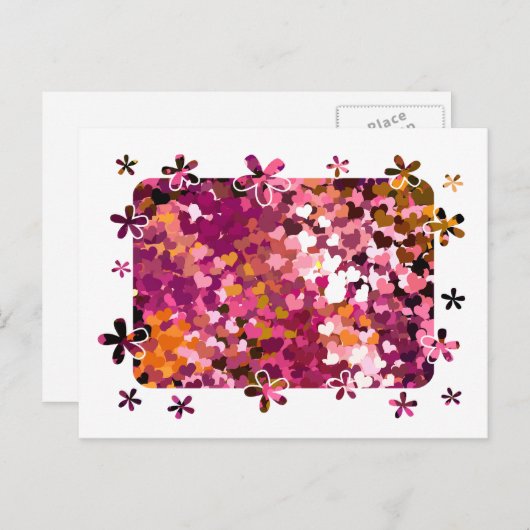 HERZEN POSTKARTE (Vorne/Hinten)