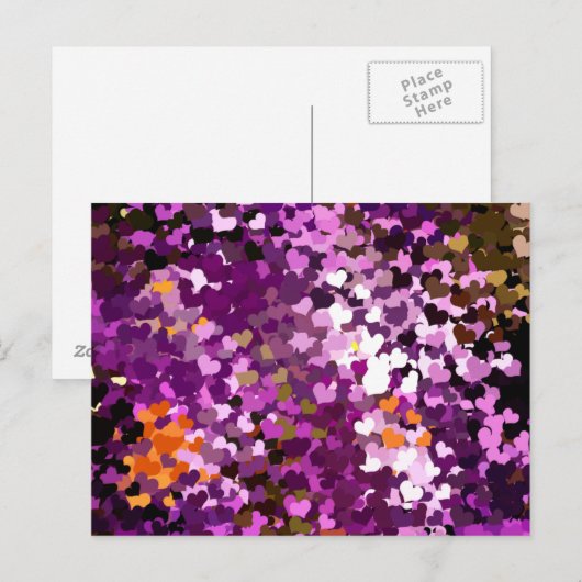 HERZEN POSTKARTE (Vorne/Hinten)