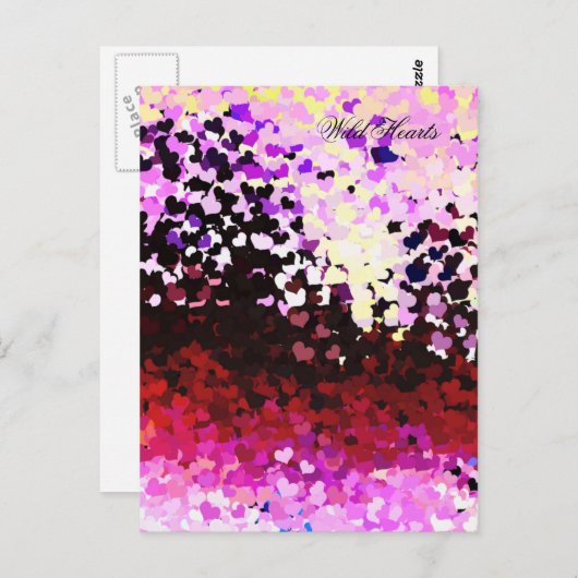 HERZEN POSTKARTE (Vorne/Hinten)