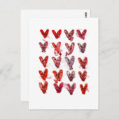 Herzen Postkarte (Vorne/Hinten)