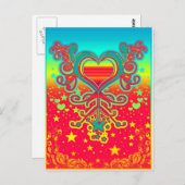 herzen postkarte (Vorne/Hinten)