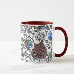 - Herzen, Reben u. Augen Tasse