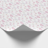 Herzen, Ribbons und Wirbel Geschenkpapier (Ecke)