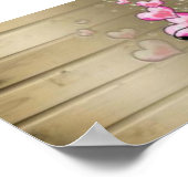 Herzen rosa poster (Ecke)
