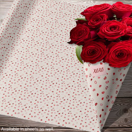 Herzen - Rot und Rosa Ombre auf Offwhite Cement Geschenkpapier