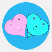 HERZEN RUNDER AUFKLEBER (Vorderseite)