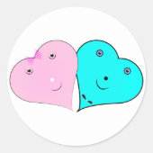 HERZEN RUNDER AUFKLEBER (Vorderseite)
